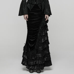 Goth Victorian Gorgeous Skirt-Black