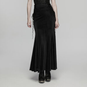 Goth Lace Velvet Skirt