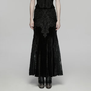 Lace Goth Embroidered Skirt