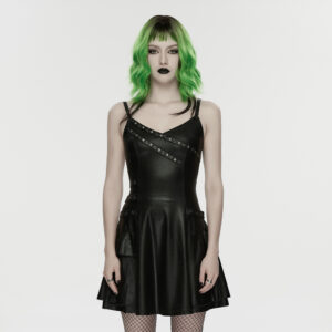 Metal Rivets Punk Slip Dress