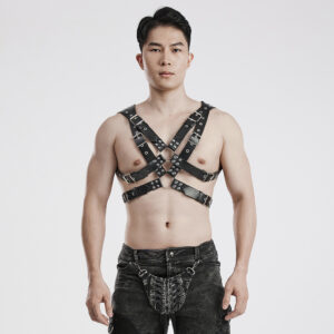 Artificial Leather Punk Harness