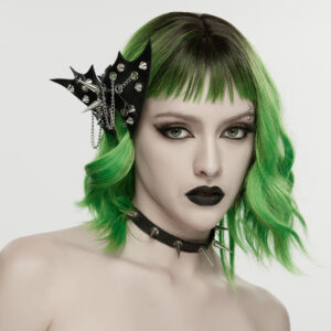 Punk Bat Bow Hairpin-Black