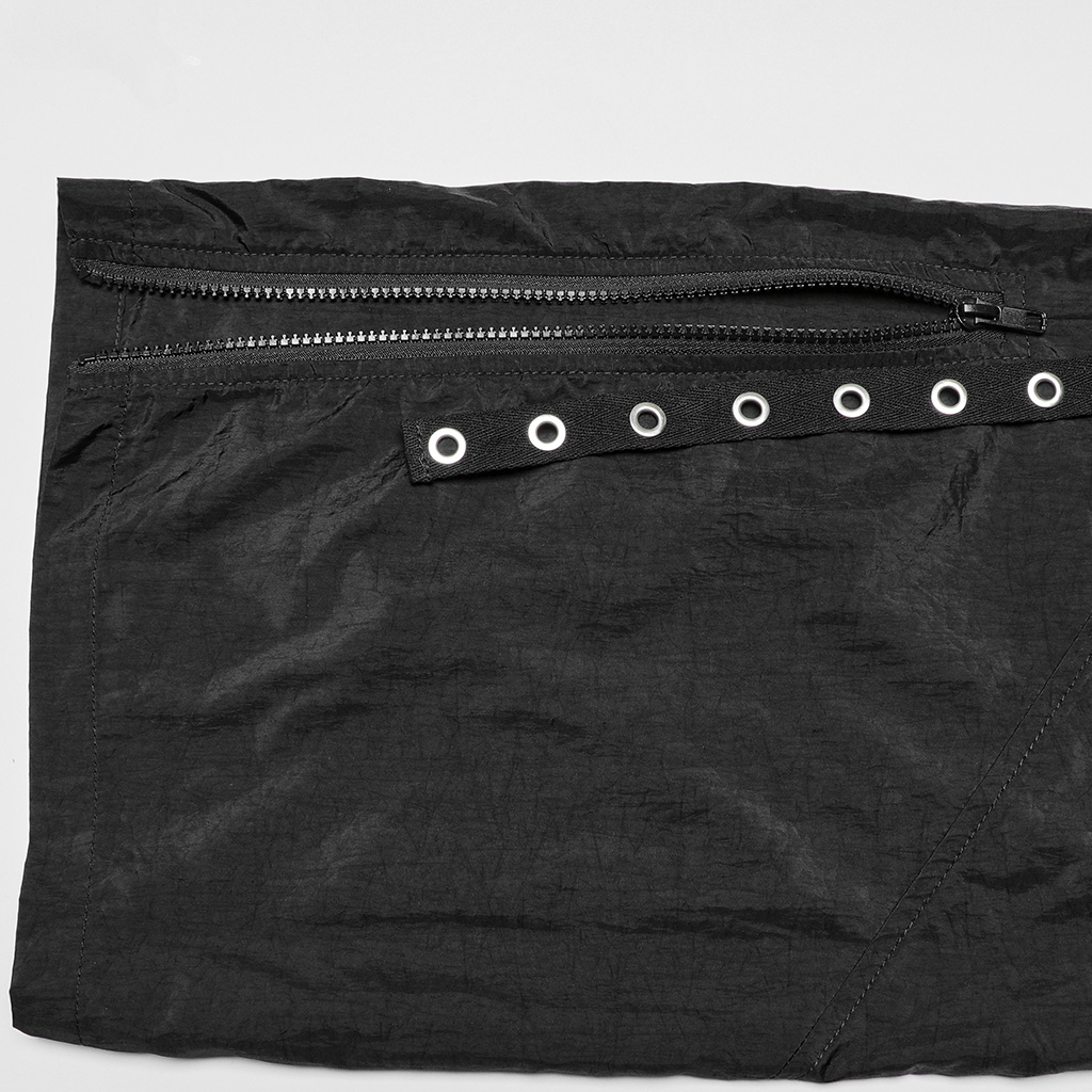Black Straight Baggy Cargo Pants - Black - Image 8