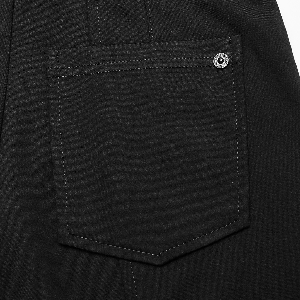 Multi-Segmental Spliced Faux Leather Flare Pants - Image 9