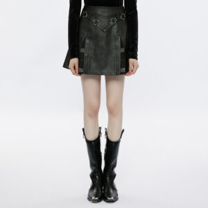 Plaid Splicing Skirt