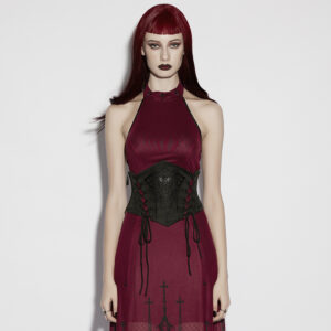 Goth Church Embroidered Corset
