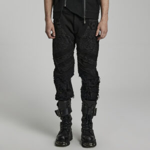 Goth Distressed Streetwear Pants