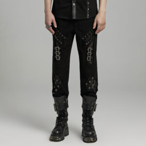 Hollow Out Mesh Pants