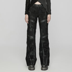 Punk Mesh Straight Pants