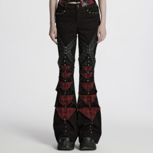 Hollow Structured Flared Pants