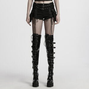 Stretch Denim Hollow Shorts