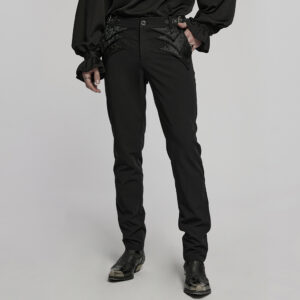 Gentleman's Jacquard Fabric Trousers