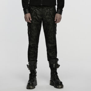 Punk Mottled Printed Pants