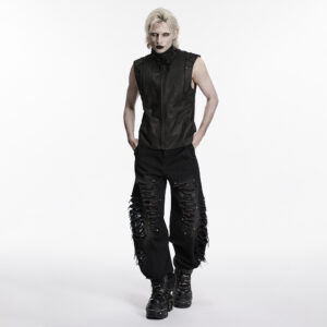 Punk Tattered Denim Pants