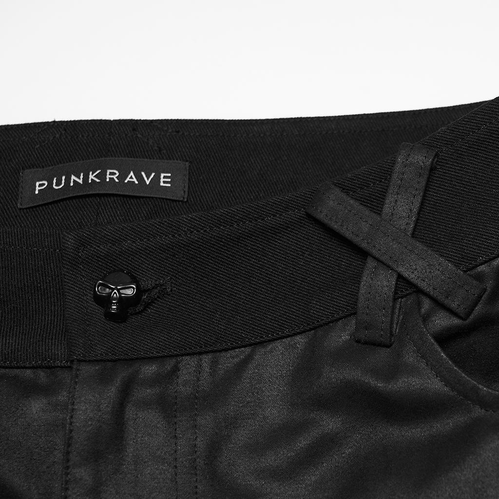 Punk Dark Wide Leg Pants - Image 9