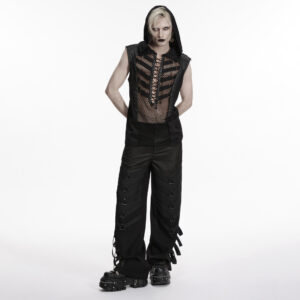 Punk Dark Wide Leg Pants