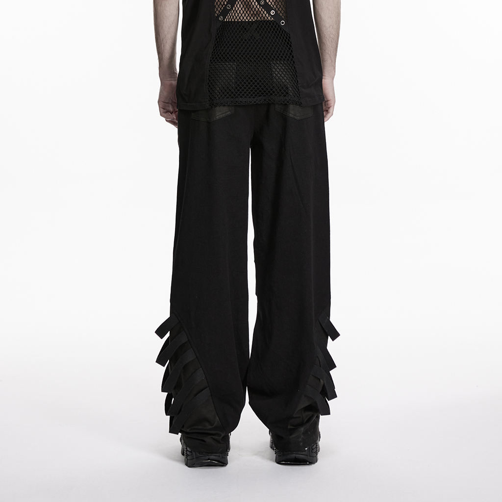 Punk Dark Wide Leg Pants - Image 2