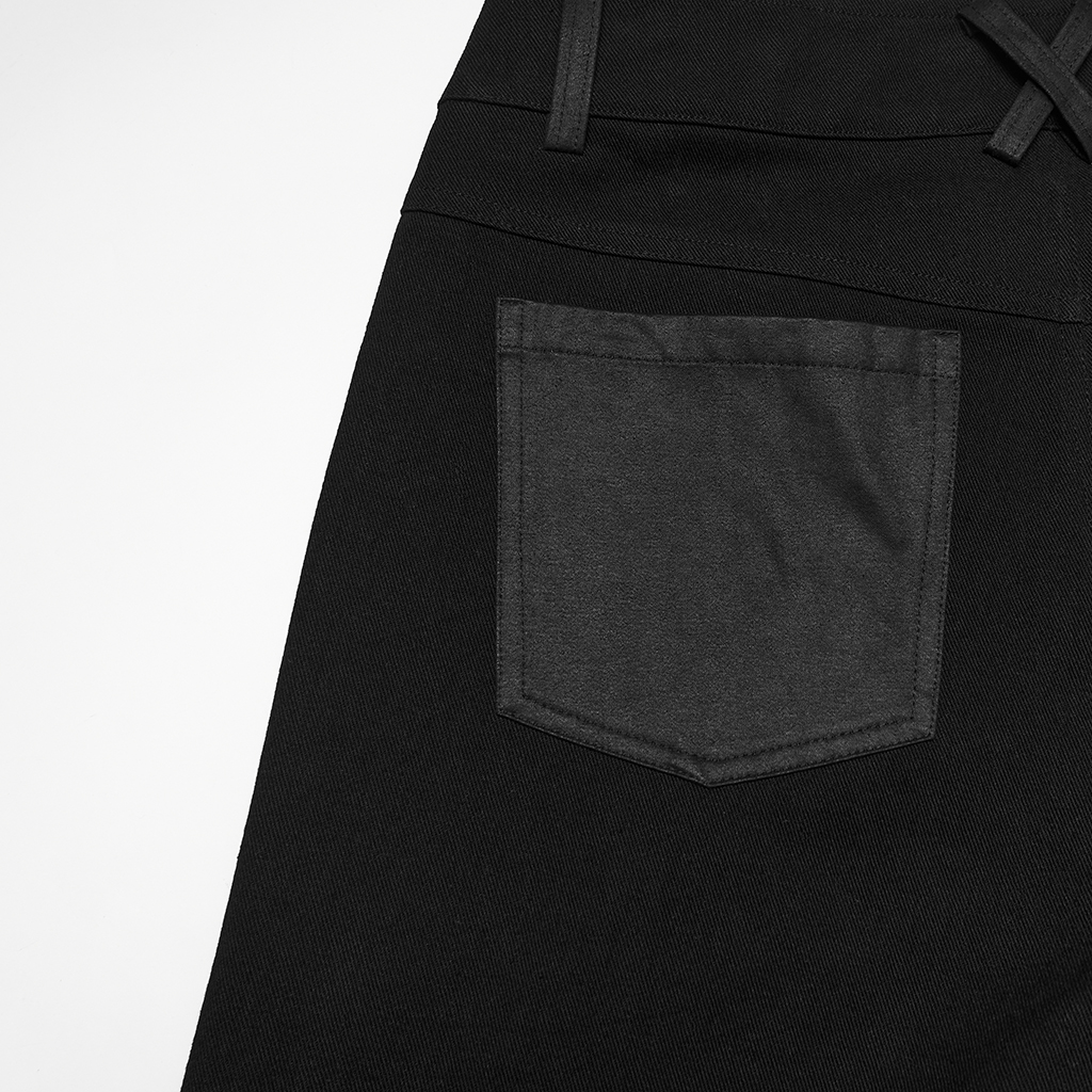 Punk Dark Wide Leg Pants - Image 6