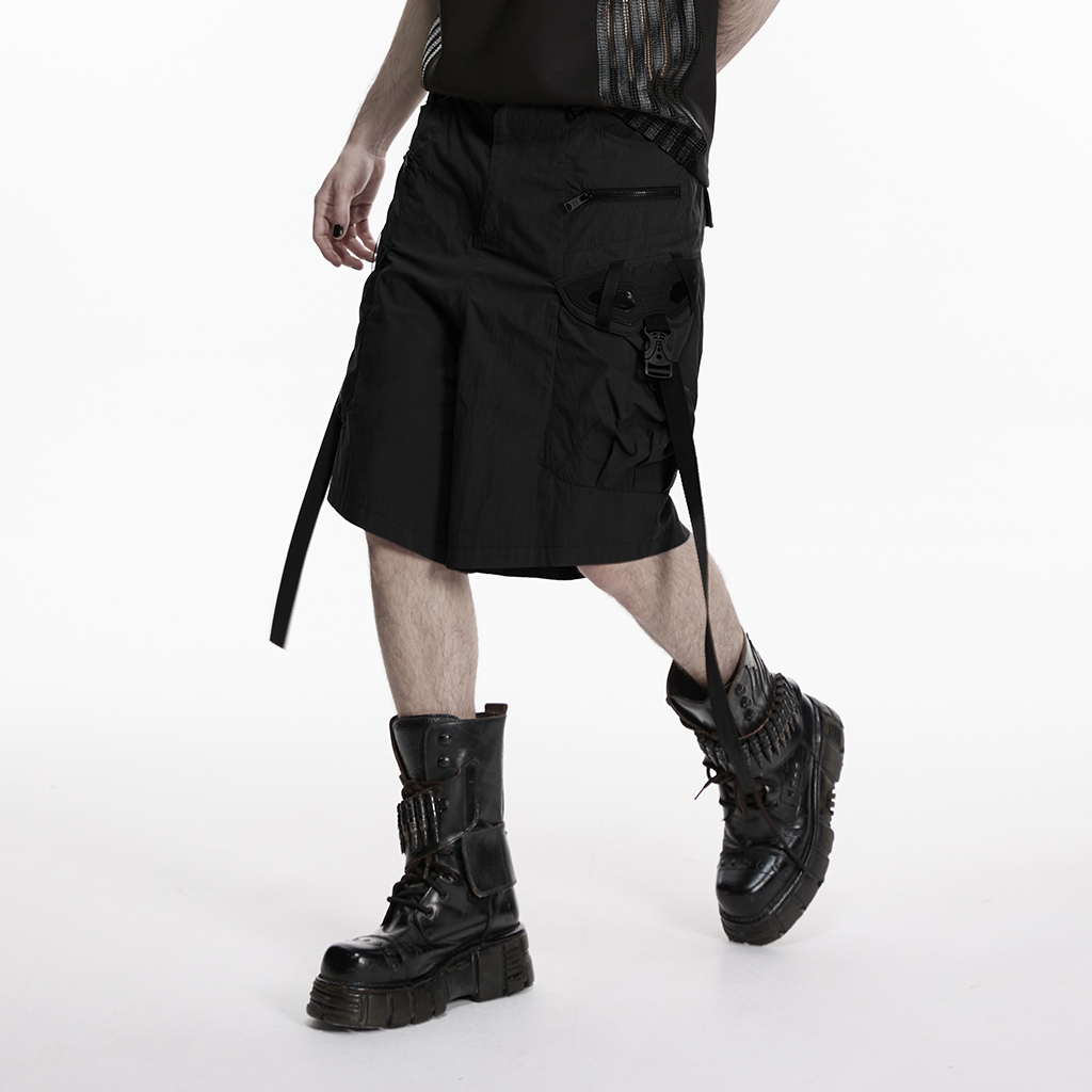 Black Cargo Shorts - Image 2