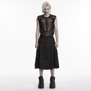 Black Cyberpunk Skirt