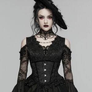 Goth Rose Corset- Black
