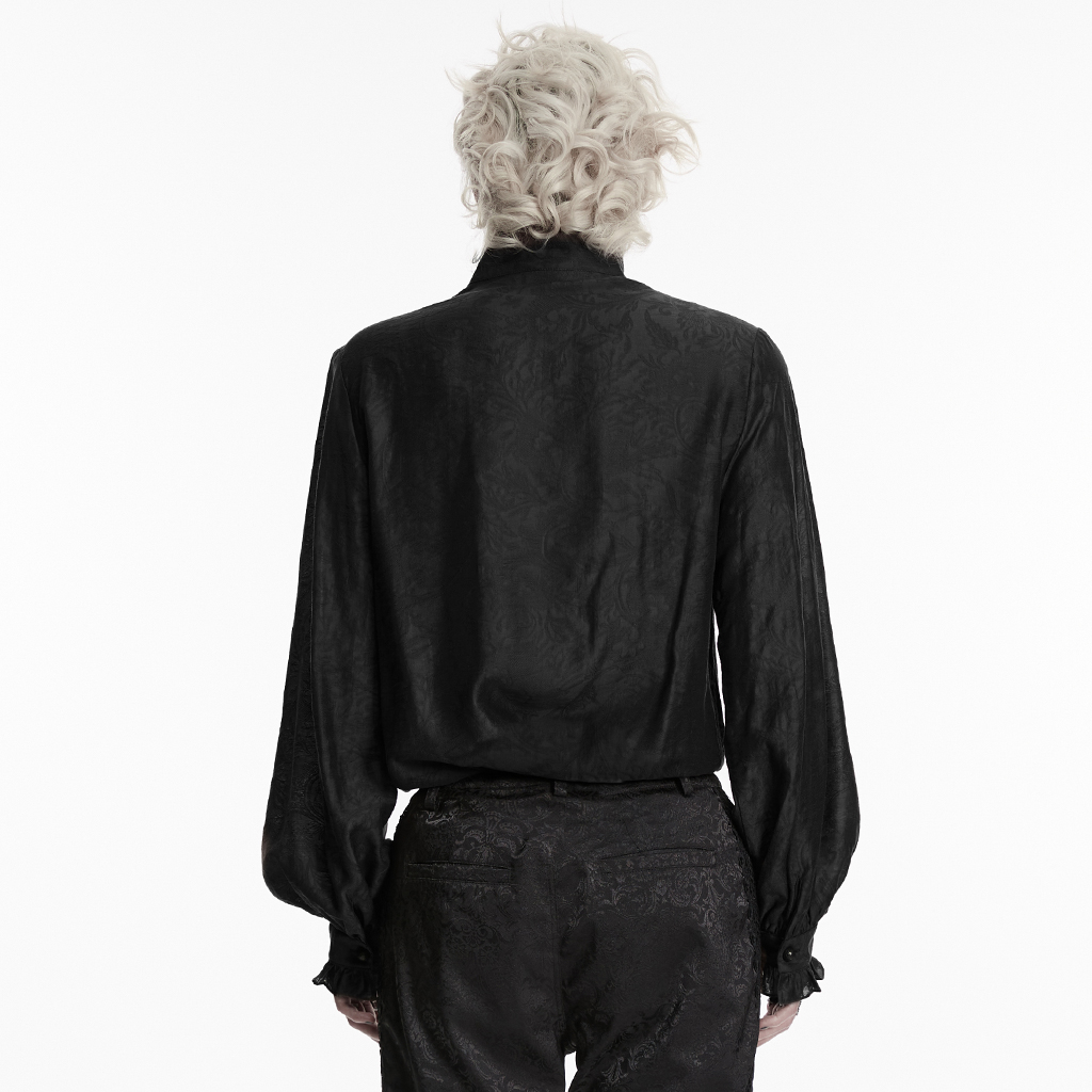 Goth Palace Jacquard Shirt-Black - Image 3