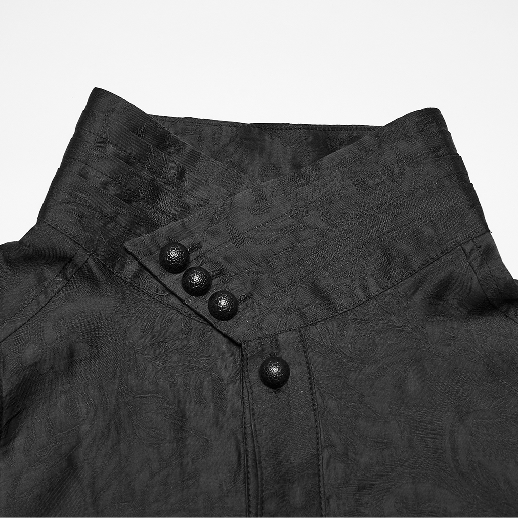 Goth Palace Jacquard Shirt-Black - Image 6