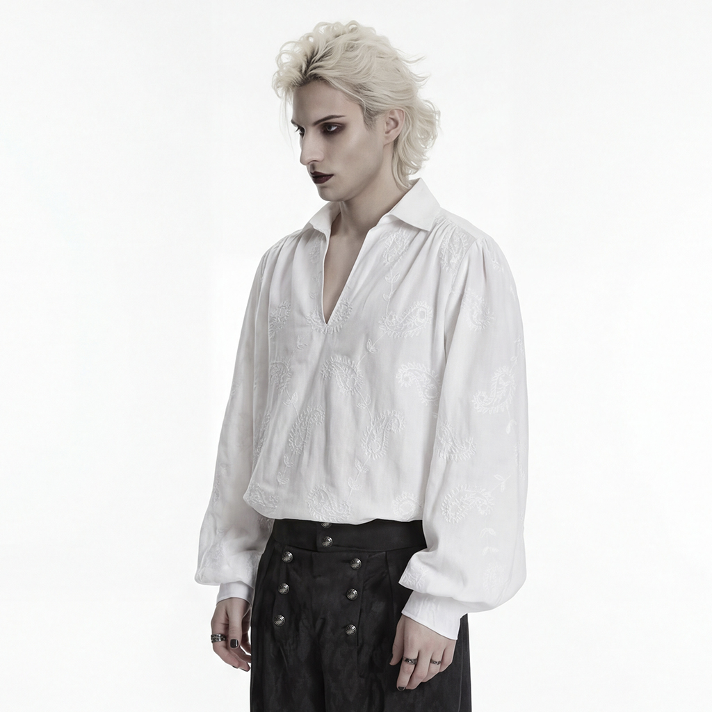 Goth Loose Shirt- White - Image 2