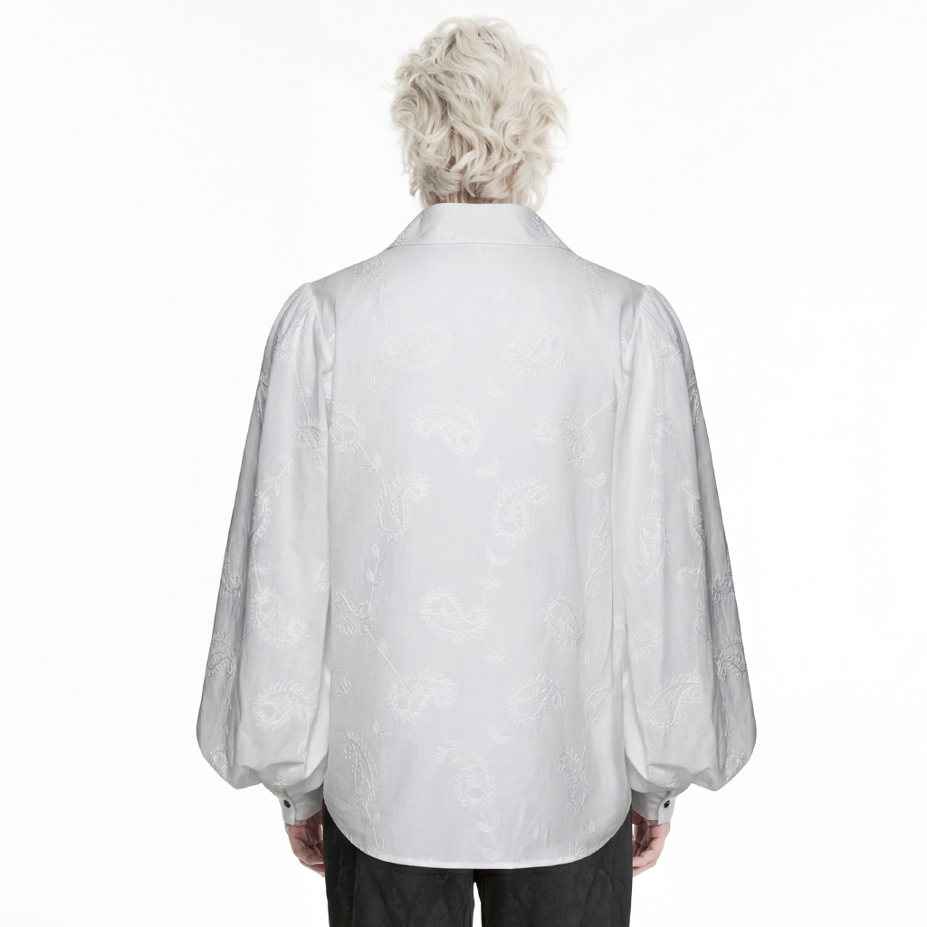 Goth Loose Shirt- White - Image 3