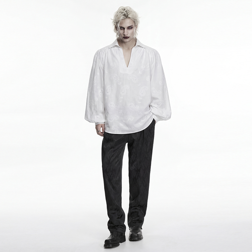 Goth Loose Shirt- White - Image 4