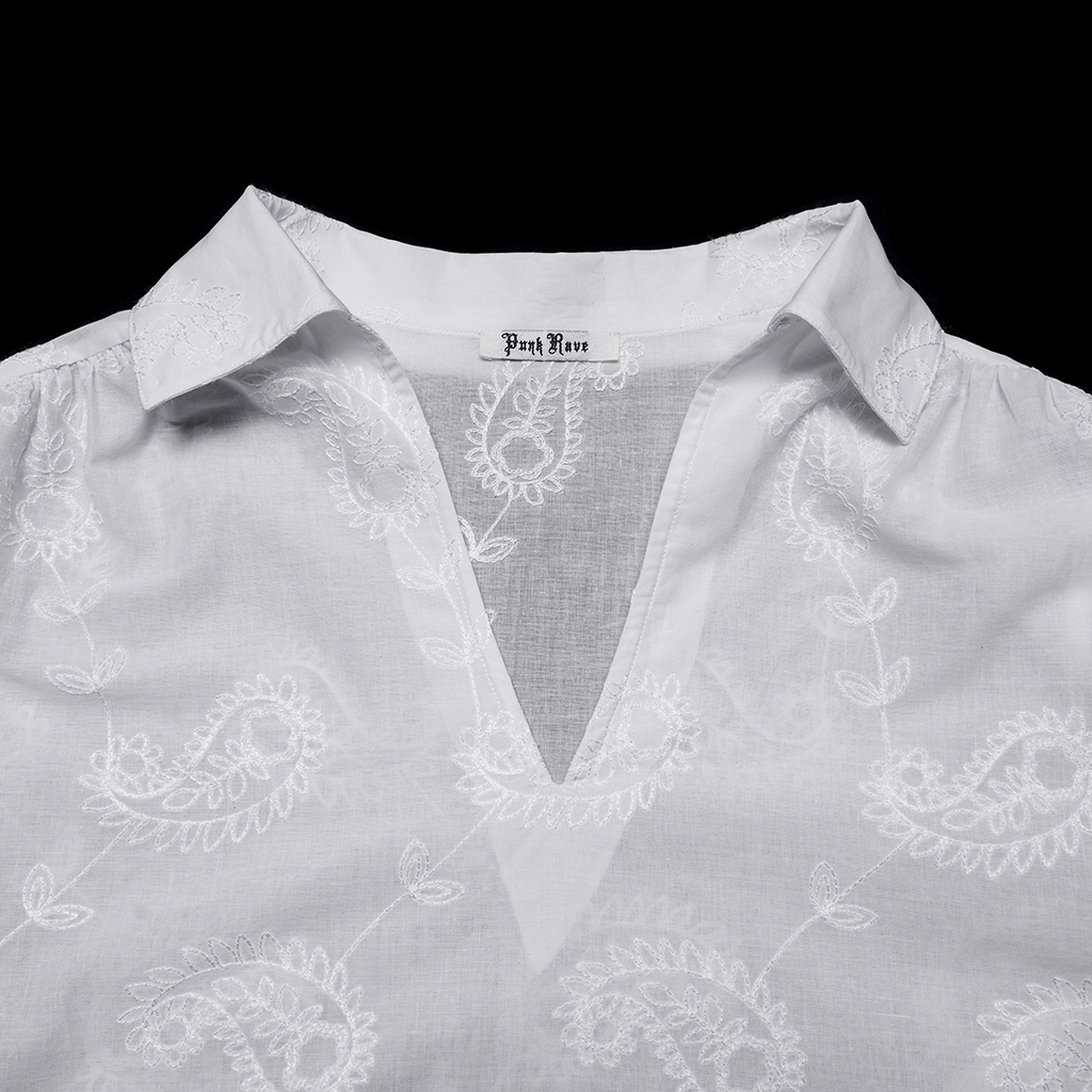 Goth Loose Shirt- White - Image 6