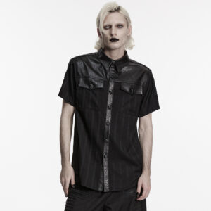 Punk Plaid Shirt- Black