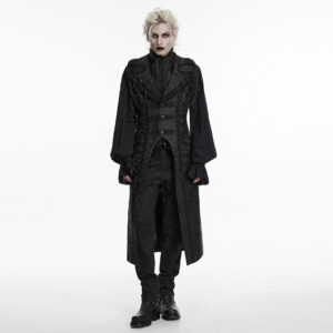 Goth Drama Collar Vest- Black