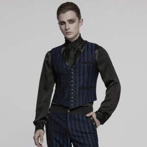 Elegant Steampunk Vest- Blue