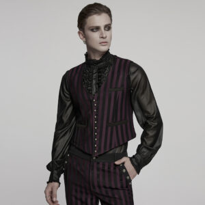 Elegant Steampunk Vest-Red