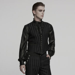 Elegant Steampunk  Vest-Black