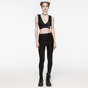 Black Punk Knitted Pants