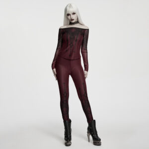 Goth Church Skull Printed Leggings