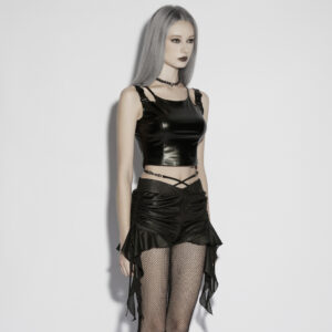 Post-Apocalyptic Drawstring Waist Chain Shorts