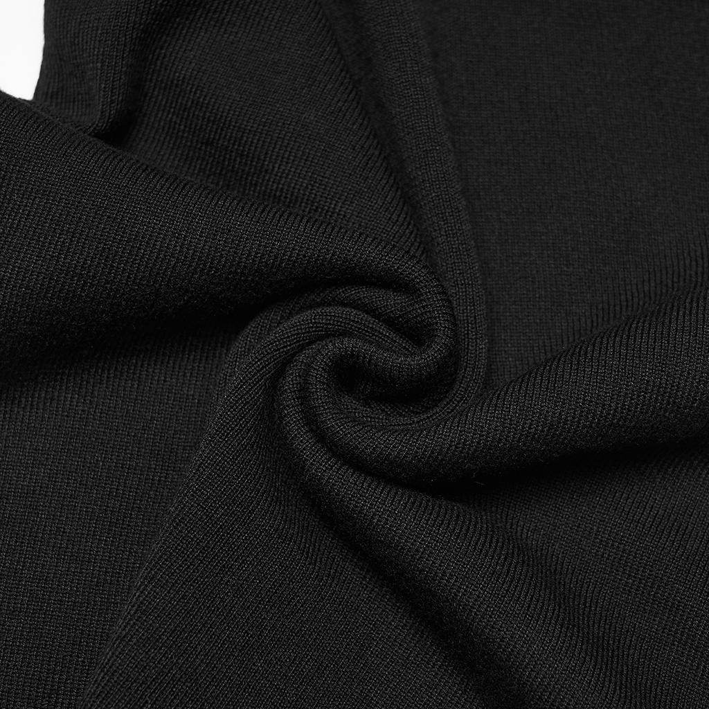 Goth Dark Asymmetric Woolen Top - Image 9