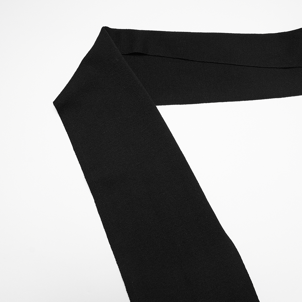 Goth Dark Asymmetric Woolen Top - Image 8