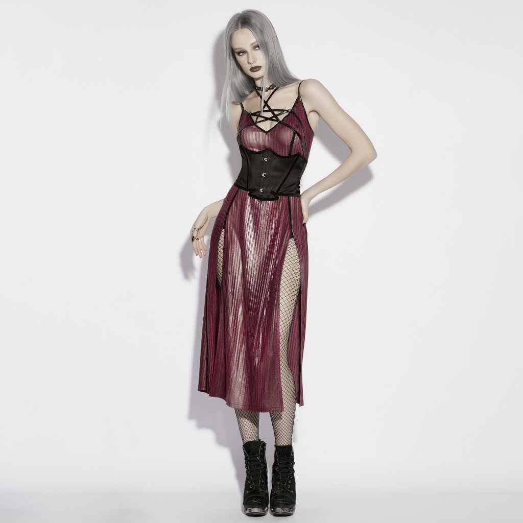 Black Goth Bat Outline Gradient Corset - Image 2