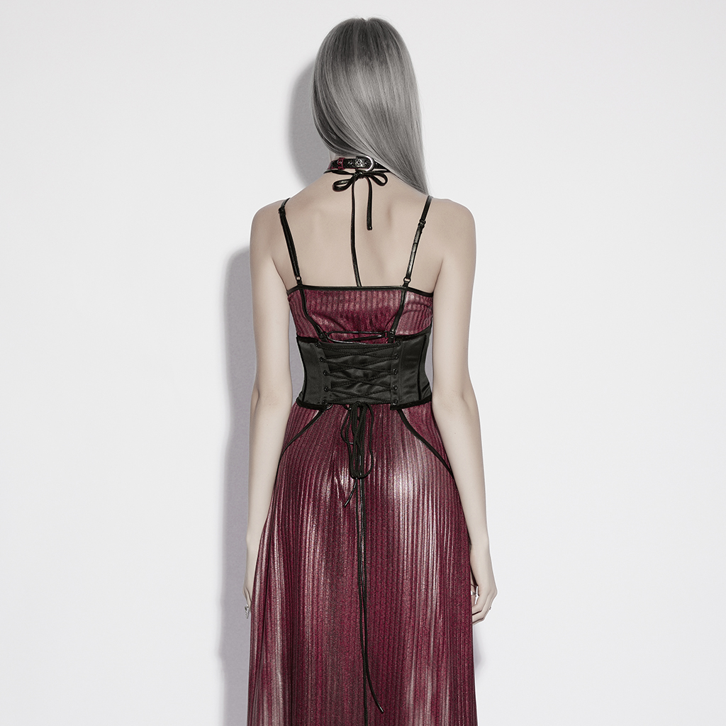 Black Goth Bat Outline Gradient Corset - Image 4