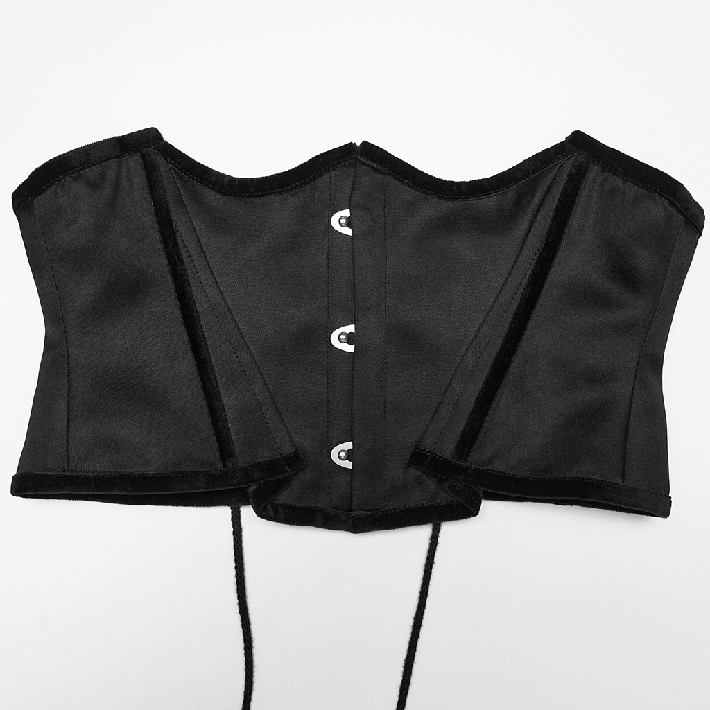 Black Goth Bat Outline Gradient Corset - Image 6