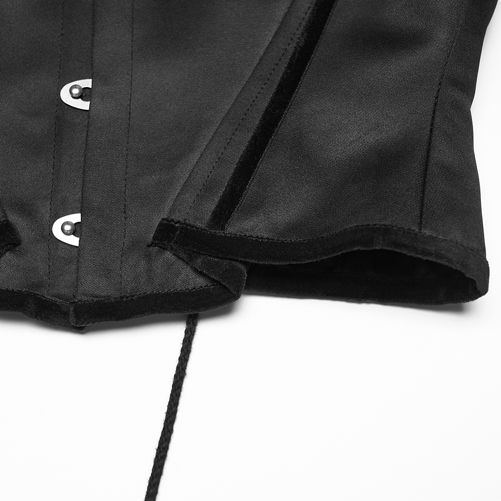 Black Goth Bat Outline Gradient Corset - Image 8