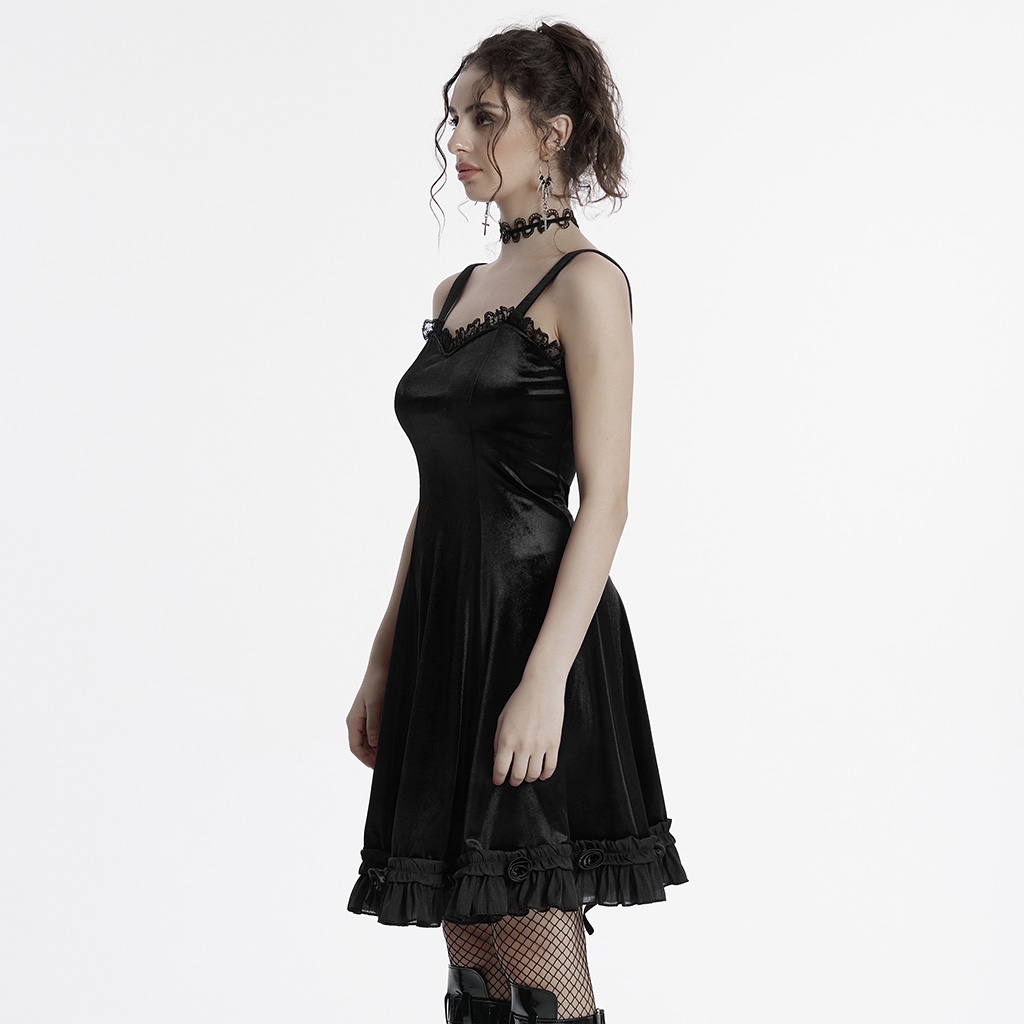 Black Goth Gradient Printed Dress - Image 3