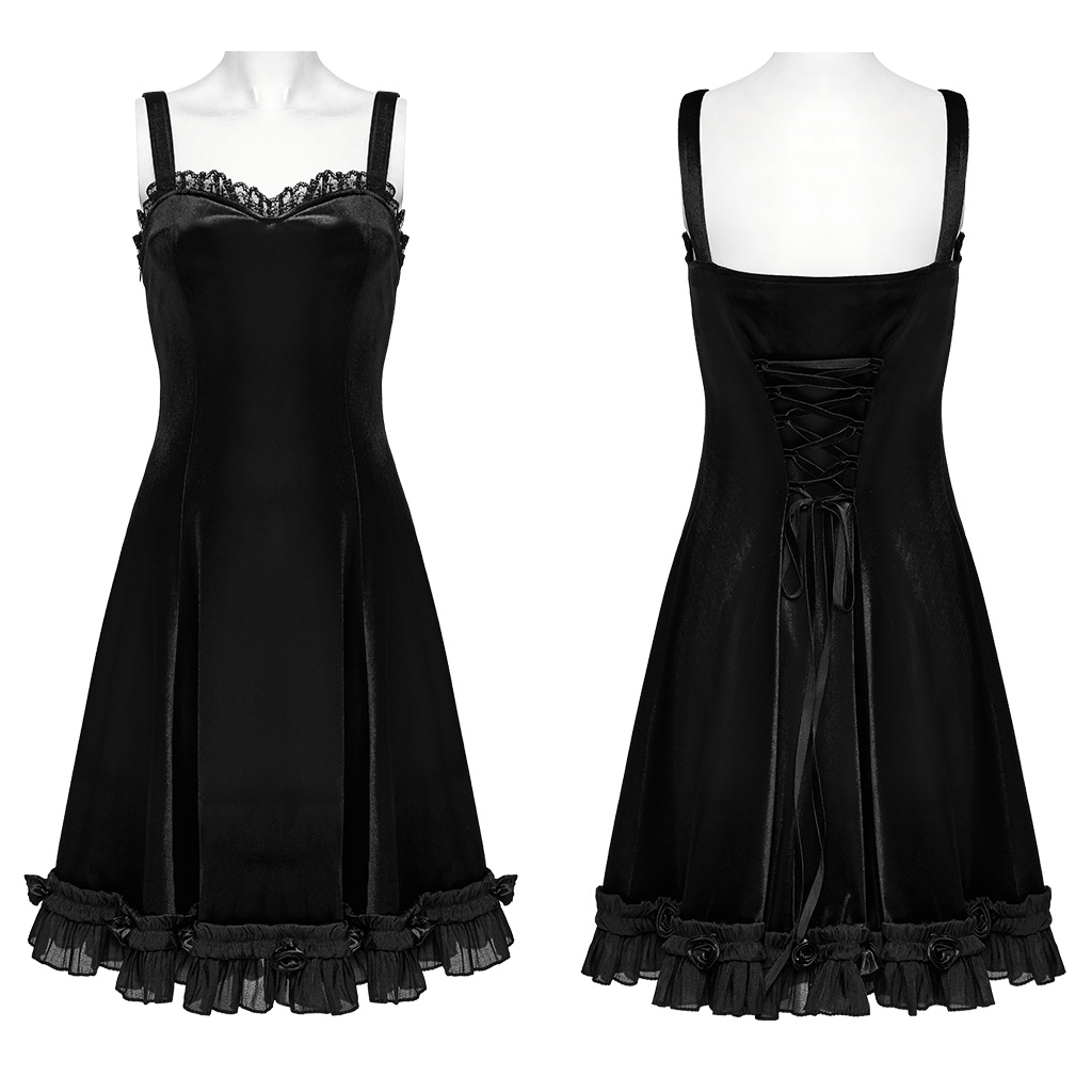 Black Goth Gradient Printed Dress - Image 5