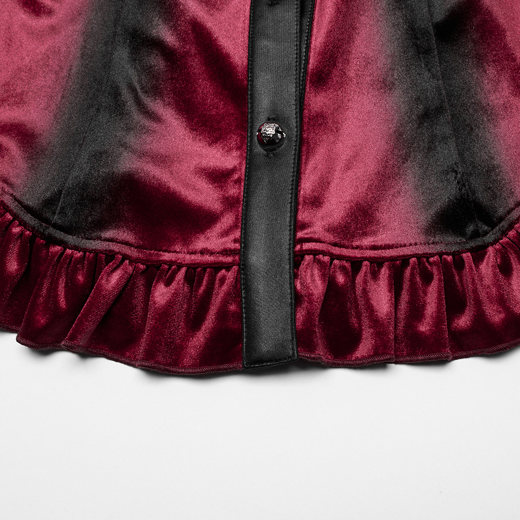 Red Goth Gradient Printed Shirt - Image 9