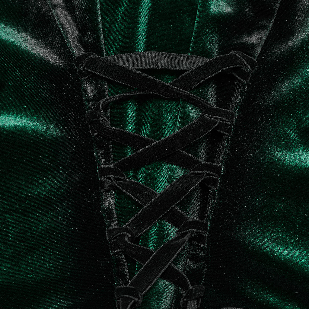 Green Goth Gradient Printed Shirt - Image 9