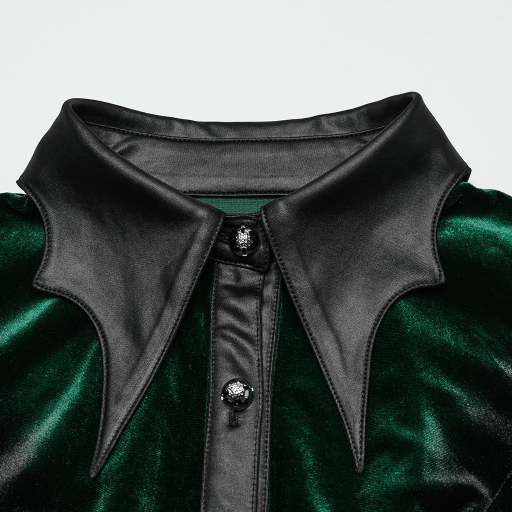Green Goth Gradient Printed Shirt - Image 6